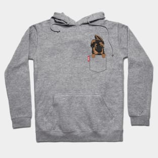 Cute German Shepherd Pocket Puppy Hoodie